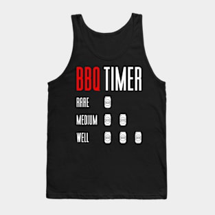 BBQ Timer - Mens Barbecue Beer Grilling Tank Top